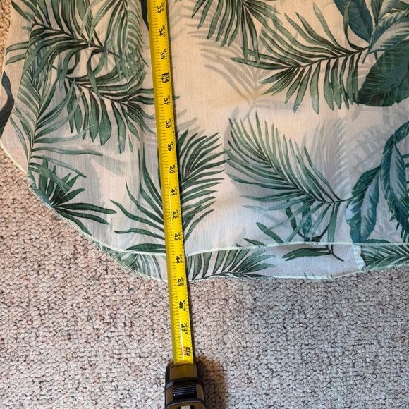 Kona Sol Swimsuit Kaftan Cover Up Small Tropical With Palm Leaf Sheer - Picture 9 of 10